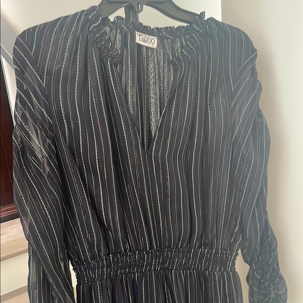Taboo Black Striped Women's Dress
